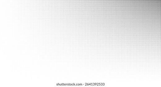 Black polka dots seamless pattern on white background. Halftone minimalist abstract wall in  modern dot