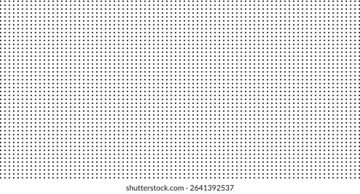 Black polka dots seamless pattern on white background. Halftone minimalist abstract wall in  modern dot