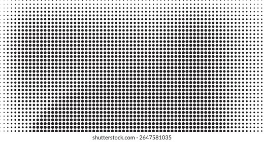 Black polka dots seamless pattern on white background. Halftone minimalist abstract modern arts