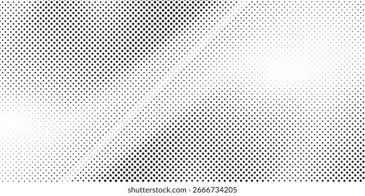 Patrón sin fisuras de lunares negros sobre fondo blanco. Halftone minimalista abstracto moderno punteado