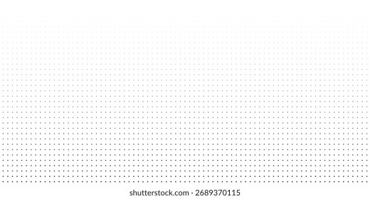 Schwarze Polka-Punkte nahtloses Muster auf weißem Hintergrund. Halbtonminimalistischer Abstrakt