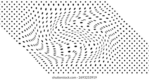 Schwarze Polka-Punkte nahtloses Muster auf weißem Hintergrund. Halbton minimalistisch abstrakt modern dot