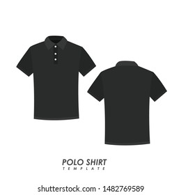 Black polo shirt on isolated background
