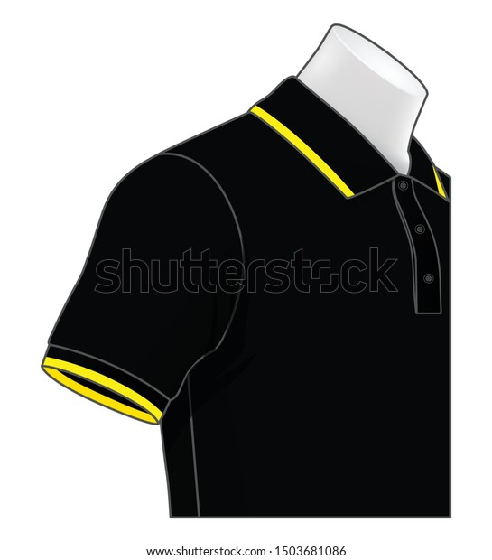 black polo shirt template