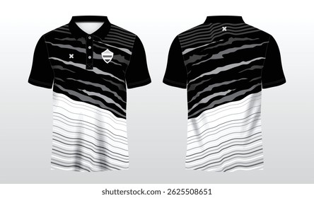 black polo sport shirt sublimation jersey template