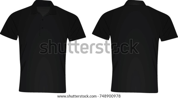 Black Polo T Shirt Vector Illustration Stock Vector (Royalty Free ...