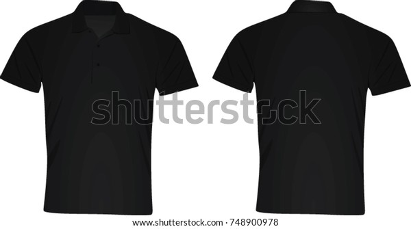 Black Polo T Shirt Vector Illustration Stock Vector (Royalty Free