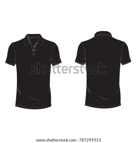 Black Polo Tshirt Template Using Fashion Stock Vector (Royalty Free ...