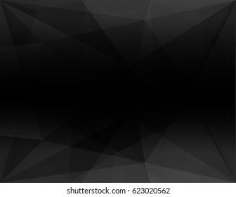 Black Polygon Abstract Background. 