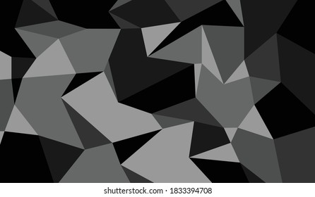 Black Polygon background ,Art abstract background