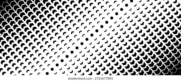 Los puntos semitonos de polígono negro tienen un efecto blanco y negro. 