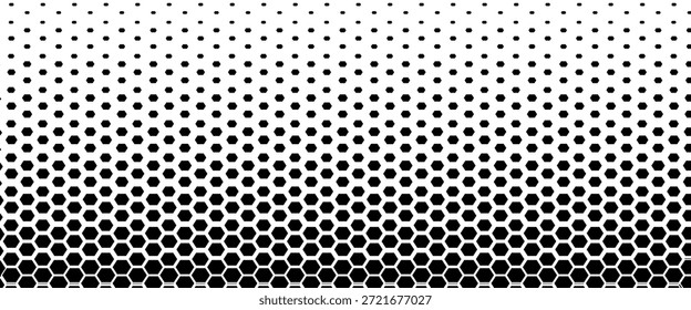 Los puntos semitono de polígono negro tienen un efecto blanco y negro.