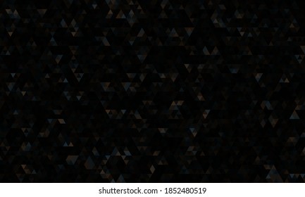 Black polygonal abstract background. Geometric pattern from triangles, design for poster, banner, card and template. Vector illustration