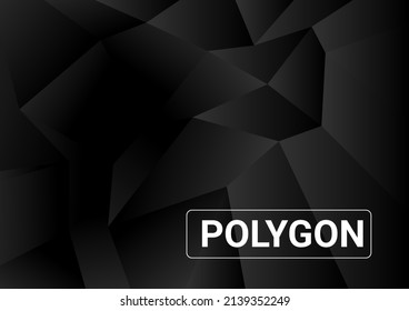 Fondo poligonal negro, Banner publicitario con espacio para texto