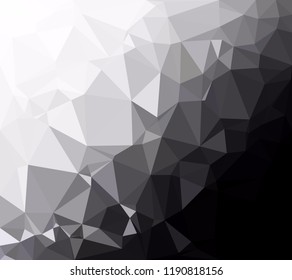 Black Polygonal Mosaic Background, Creative Design Templates