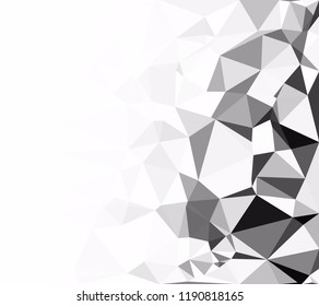 Black Polygonal Mosaic Background, Creative Design Templates