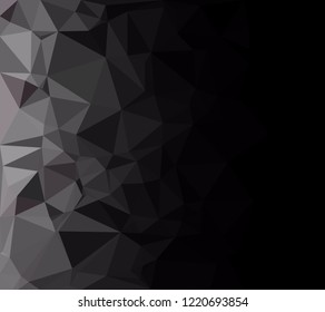 Black Polygonal Mosaic Background, Creative Design Templates