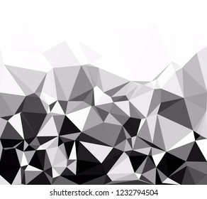 Black Polygonal Mosaic Background, Creative Design Templates
