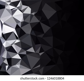 Black Polygonal Mosaic Background, Creative Design Templates