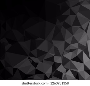 Black Polygonal Mosaic Background, Creative Design Templates