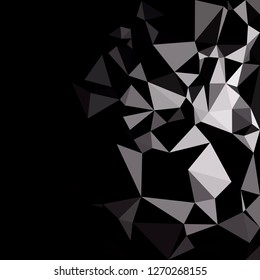 Black Polygonal Mosaic Background, Creative Design Templates