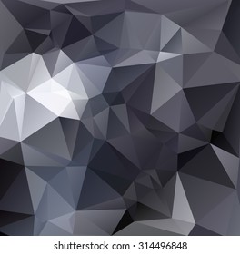 Black Polygonal Mosaic Background, Creative Design Templates
