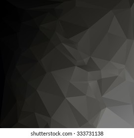 Black Polygonal Mosaic Background, Creative Design Templates