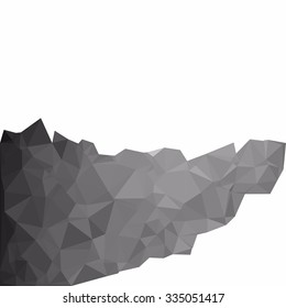 Black Polygonal Mosaic Background, Creative Design Templates