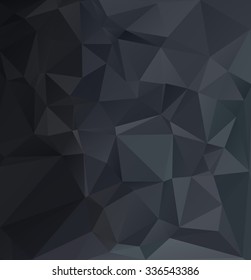 Black Polygonal Mosaic Background, Creative Design Templates