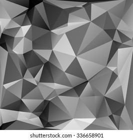 Black Polygonal Mosaic Background, Creative Design Templates