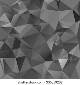 Black Polygonal Mosaic Background, Creative Design Templates
