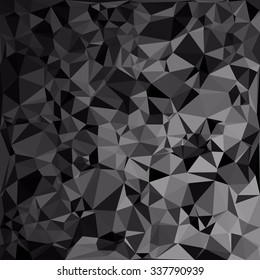 Black Polygonal Mosaic Background, Creative Design Templates