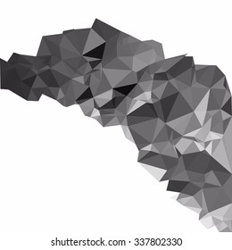Black Polygonal Mosaic Background, Creative Design Templates