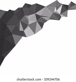 Black Polygonal Mosaic Background, Creative Design Templates