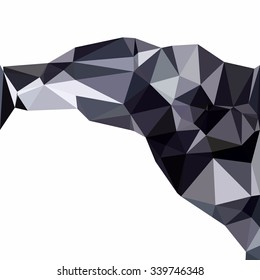 Black Polygonal Mosaic Background, Creative Design Templates