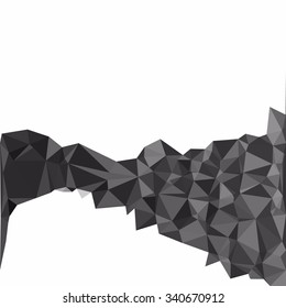 Black Polygonal Mosaic Background, Creative Design Templates