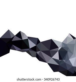 Black Polygonal Mosaic Background, Creative Design Templates