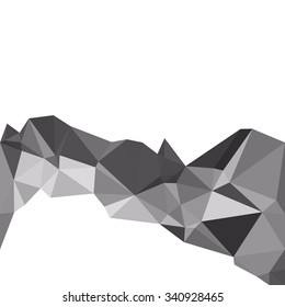Black Polygonal Mosaic Background, Creative Design Templates