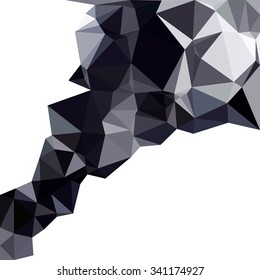 Black Polygonal Mosaic Background, Creative Design Templates