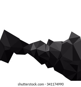 Black Polygonal Mosaic Background, Creative Design Templates