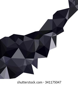 Black Polygonal Mosaic Background, Creative Design Templates