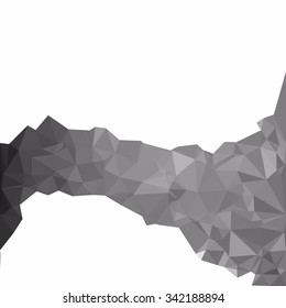 Black Polygonal Mosaic Background, Creative Design Templates