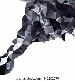 Black Polygonal Mosaic Background, Creative Design Templates