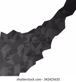 Black Polygonal Mosaic Background, Creative Design Templates
