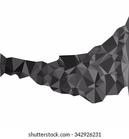 Black Polygonal Mosaic Background, Creative Design Templates