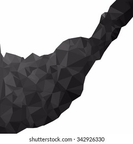 Black Polygonal Mosaic Background, Creative Design Templates