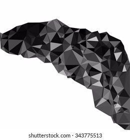 Black Polygonal Mosaic Background, Creative Design Templates