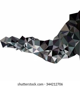 Black Polygonal Mosaic Background, Creative Design Templates