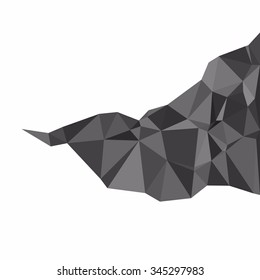 Black Polygonal Mosaic Background, Creative Design Templates