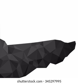 Black Polygonal Mosaic Background, Creative Design Templates